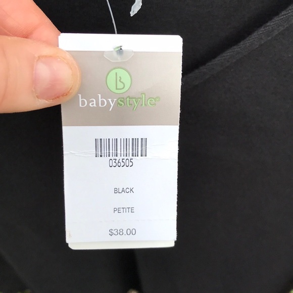 NWT BabyStyle Petite Maternity 3/4 Length Sleeve Tee Hook & Eye Sleeve Close P - Picture 8 of 14